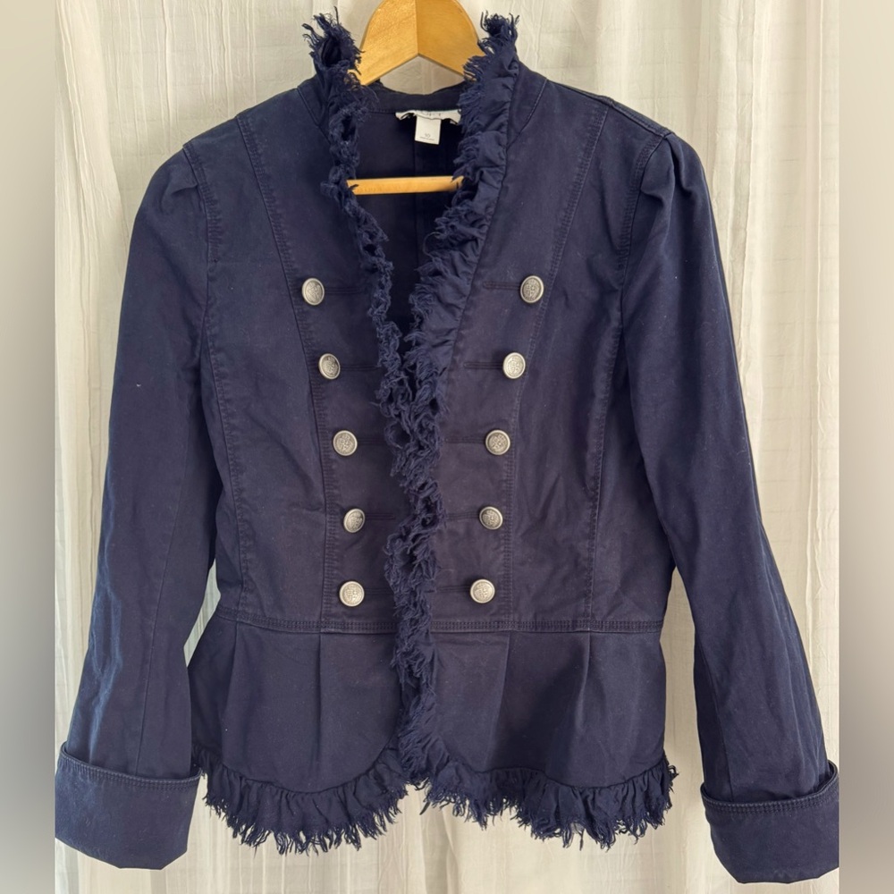 Ann Taylor Loft. Navy color. Military style jacket.